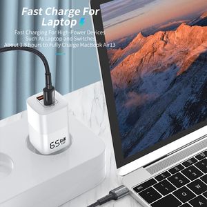 Kuulaa USB C Ladegerät 65W Gan PD QC 4.0 3.0 Typ -C -Ladegerät für iPhone 14 13 12 11 Max Pro XS 8 7 Plus für iPad Air 4 Fast Ladung