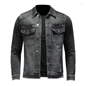 Men's Jackets Denim Man Acetate Casual Standard Zhejiang Viscose Cotton Coat Male Clothing Low Price