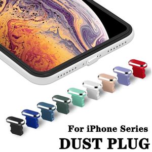 Metal Anti -Dust Plug Phone Carregamento Tampa da porta Durável Carregador Universal Dock Capa à prova de poeira para iPhone 14 13 12 11 XR MAX 8 Plus