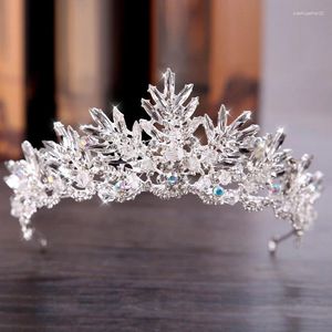 Headpieces Baroque Rhinestone Crystal Beaded Headband Tiara Bride Crown Wedding Korean Hair Ornaments