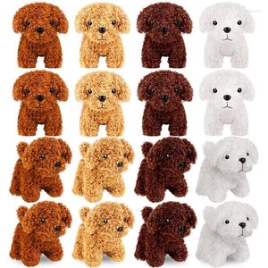 Keychains 20Pcs Cute Teddy Dog Plush Keychain Small Pendant Kids Toys Backpack Hangings Stuffed Animals Christmas Birthday Gifts