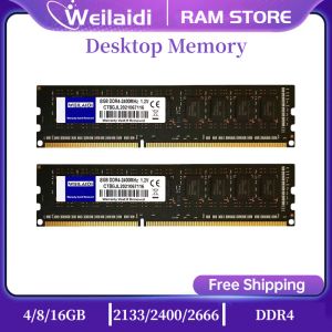 Rams DDR4 4GB 8GB 16 GB pamięci RAM PC42133MHz 2400MHz 2666MHz Memoria Ram Dimm Desktop Black Board 288Pin 1.2V Akcesoria komputerowe
