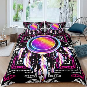 Dreamcatcher copripiumino cover boho dream catcher trapunta cover microfibra indiano elementi tribali indiani set di biancheria da letto re queen size