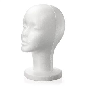 Mannequin Head Display Stand Rack White Foam Mannequin Hat Cap Wig Women Head Display Holder Model Solglasögon Display Model