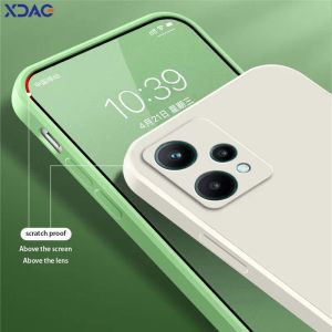 Case de silicone líquido quadrado para oppo k9s realme 9 9i pro se velocidade v25 5g lente protetor 360 capa de telefone à prova de choque realme9 9pro