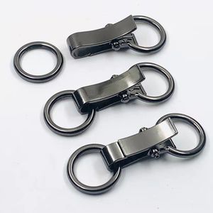 Metall Buckle Key Ring Löstagbar Snap Hook Trigger CLASPS CLIPS FÖR LÄDER Craft Bag Strap Belt Webbing Keychain Liten storlek