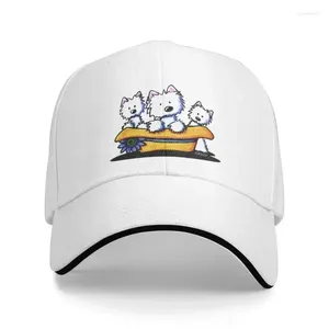 Ball Caps Personalized West Highland White Dog Baseball Cap For Men Women Breathable Puppy Pet Dad Hat Outdoor