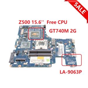 Moderkort Nokotion Viwz1_Z2 LA9063P Main Board för Lenovo IdeaPad Z500 Notebook PC Motherboard 15 Inch DDR3 GT740M 2GB Gratis CPU