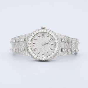 Luxury Looking Fullt Watch Iced For Men Woman Woman Top CraftSmanship Unikt och dyra Mosang Diamond Watchs For Hip Hop Industrial Luxurious 84047