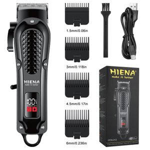 Hiena Professional Hair Trimmer For Men Barber Recarregável Máquina de corte sem fio Recarregável Beard 212 240411