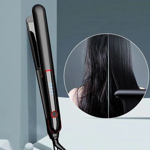 Hair Straightener Temperature Adjustment Ceramic Tourmaline Ionic Flat Iron Curling Curler Comb Women 240411