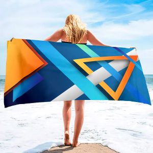 Art Print Adults Oversized Sand Free Beach Towel Summer Quick Dry Beach Towel Mens Microfiber Lightweight Travel Beach Towel