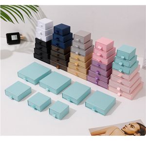 24pcs Schmuckverpackungsschachteln Pappschuppschublik Schmuck Geschenkanlage Schale 8x8x2.5 cm Ringe Ohrringe Halsketten dicke Papierbox