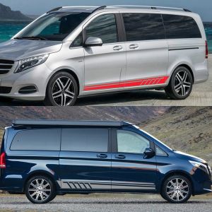 Adesivos laterais da porta do carro adesivos de filmes de vinil Automóveis acessórios elegantes externos para Mercedes benz v classe Vito Viano