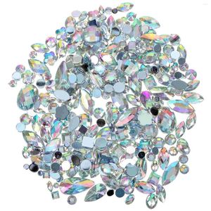 Garrafas de armazenamento 300 PCs Manicure Eye Stick Drill Bread Gems Flatback Rhinestones Crafting de acrílico