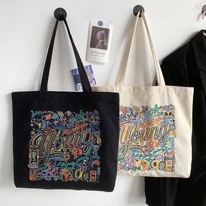 Сумки для хранения модная сумка для плеча для женщин высококачественная вышиваемая школьная школа ученики книги сумки сумки Shopper