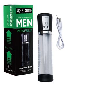USB wiederaufladbare elektrische Penispumpe Vergrößerung männlicher Vakuum Penis Erweiterung Schwanzvergrößerung ERektor Erwachsene Spielzeug Sexprodukte für Männer 9788846