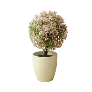 Flores decorativas plantas plásticas artificiais em vasos 5 cores fáceis de cuidar para decoração de café em casa