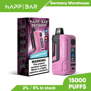 Happ Bar Two -läge Regular eller Boost Mode 15000 Puffs WAFE Justerbar Power Max 30W Vape Bar Vaporizer Smaksatt E Cigarett