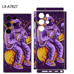 Colorful Space Decal Skin for Samsung Galaxy S24 S22 S23 Ultra Plus Back Screen Protector Film Full Cover Wrap Durable Sticker