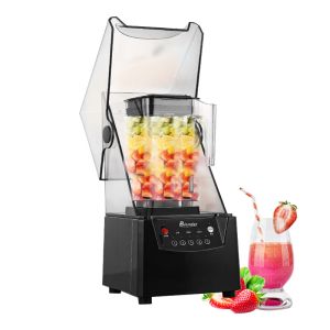Shavers Smoothie Machine Commercial Hood Soundproof Cooking Machine Silent Mixer Milk Tea Shop Smoothie Crushed Ice Juicer