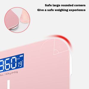 Escalas humanas Escala de peso eletrônico Charging USB/exibição de bateria HD Display Smart Weight Scale Home Office Electronic Scale