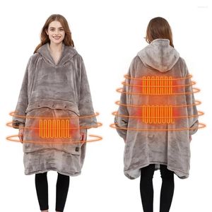 Blankets Hooded Lazy Blanket USB Heating For Winter European And American Large Size Wearable