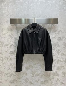 Women's Leather jacket fallow Trendy style lapel Shortage of money individuality Leather