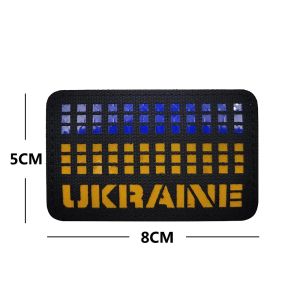 Ukraine Flagge Ukrainische Armband IR Multicam Patch Hook Loop Abzeichen Aufkleber Stoff Militärstreifen Taktische UKR -Flagge für Rucksack