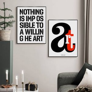 Tipografia moderna amore sogno citazioni motivazionali Postatori decorativi Stampe Nordic Abstract Wall Art Tela Painting Home Decor