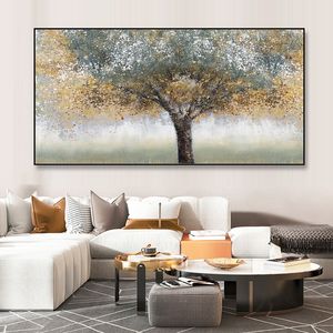 Abstract Tree Painting Canvas Posters e impressões da paisagem moderna Cuadros Wall Art Pictures para decoração da casa da sala sem moldura