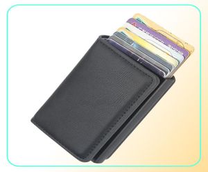 Brieftaschen 2022 Aluminium Metall Credit Business Mini Card Wallet 2021 Frauen Smart Holder RFID Drop2976975