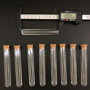 wholesale 100pcs / 15x100mm Lab Supplies laboratory cork to provide plastic transparent test tube LL