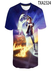 Men039s Tshirts Summer de volta ao futuro filme Men39S Roupas Moda 3D Impresso Cool Boy Girl Camiseta Casual Casual S5399101