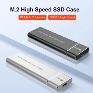 HUBS NVME M.2 SSD -kapsling Externt CASE SSD NGFF NVME -kapsling PCIe 10Gbps USB 3.1 Gen2 USB C Adapter Aluminium Box NVME SSD CASE