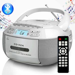 Портативный CD -кассет Bluetooth -Boombox с FM Tape CD -игрок обучение U Диско