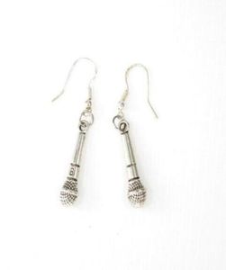 50pair 925 Sterling Silber Fischohrohr Haken Ohrringe Legierung Mikrofonmusik Ohrhörer Drop Ohrringe für Frauen Mode Schmuck Friendsh7556580