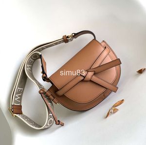 Shoulder Bag Women Luxurys Designer Handbag Mini Saddle Black Brown Flap Genuine Leather Crossbody Bags