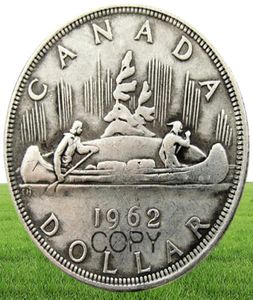 Um conjunto de 19531966 12pcs Canadá de 1 dólar artesanato Elizabeth II Dei Gratia Regina Copiar moedas baratas Factory Nice Acessórios para casa 5622743