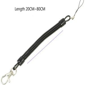 NEW Black Quality Bungee Cord Old Man Mobile Phone Anti-Loss Strap Running Phone Anti-Loss Spiral Telephone Line Elastic Rope