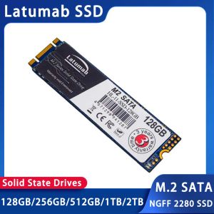 RAMS Latumab M2 SATA SSD 128GB 256GB 512GB Sabit Sürücü Diski 1 TB 2 TB M.2 SATA NGFF Sabit Disk HDD Dizüstü Masaüstü için Dahili SSD