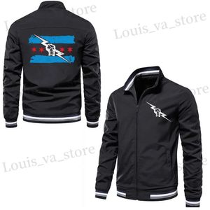 Herrjackor 2024 Spring och Autumn New Famous Wrestler Return of CM Punk Mens Windbreaker Jacket Strt Sports Casual Coat T240411