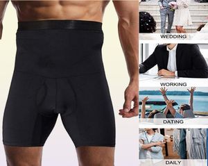 Gambe shaper maschi shaper pantaloncini di controllo della pancia shapewear boxer boxer slip ad alta vita criminamica sfariccia compressione gamba 8020180