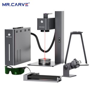 Mr.CARVE C2 Fiber Laser Marking 20W Portable Handheld Autofocus för professionell gravering av all metallplastläder Ringflaska