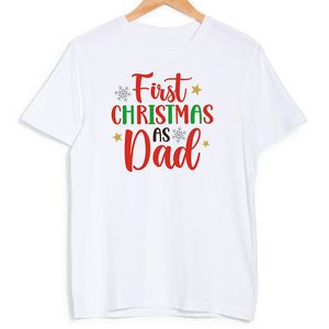 Min första jul som pappa/mamma Family Matching Clothes T-shirt Fader mamma och baby Look outfits tops Baby's Jumpsuits T Shirts