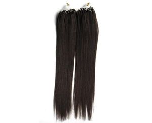 Loop Micro Remy Straight Tip Hair 100g Loop Micro Ring Human Hair Extensions Link Bead Real European Salon Style Hair6488623