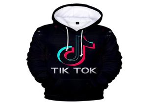 Tik Tok 3D Print Женщины -толстовки толстовок Harajuku Streetwear Hip Hop Pulver Jacket Женский спортивный костюм Unisex Tops5847077