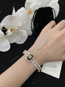 Sweet cute desinger pearl bracelet Light luxury double layer pearl bracelet Dance Party gift bracelet Women Superior Quality