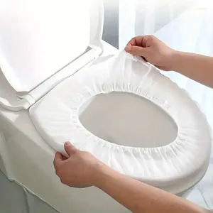 Toilet Seat Covers 10pcs Non-Slip Disposable Waterproof Premium Individually Wrapped Portable Elastic Strap Bathroom Cleansing