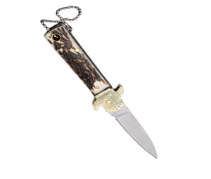 Strumento da giardino 65quot Germania Hubertus Know da campeggio per campeggio per esterni D2 Blade 61HRC Antlers Manico di rame Popular Knife con regalo2161823